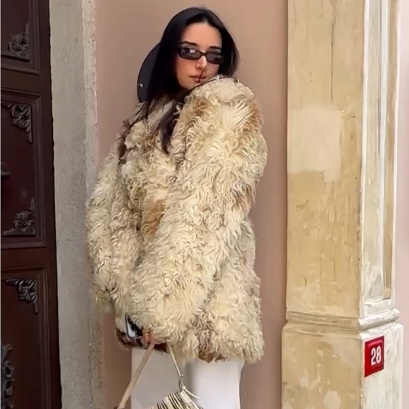 Vintage Paris Genuine Mongolian Lamb Fur Jacket - Luxe Winter Statement - Picture 7 of 12